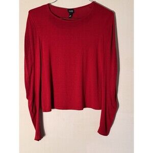 Eileen Fisher Women's Red Pullover Shirt Small Long Sleeved